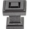 Jeffrey Alexander 1" Overall Length Gun Metal Square Delmar Cabinet Knob 585DACM - alternate 2